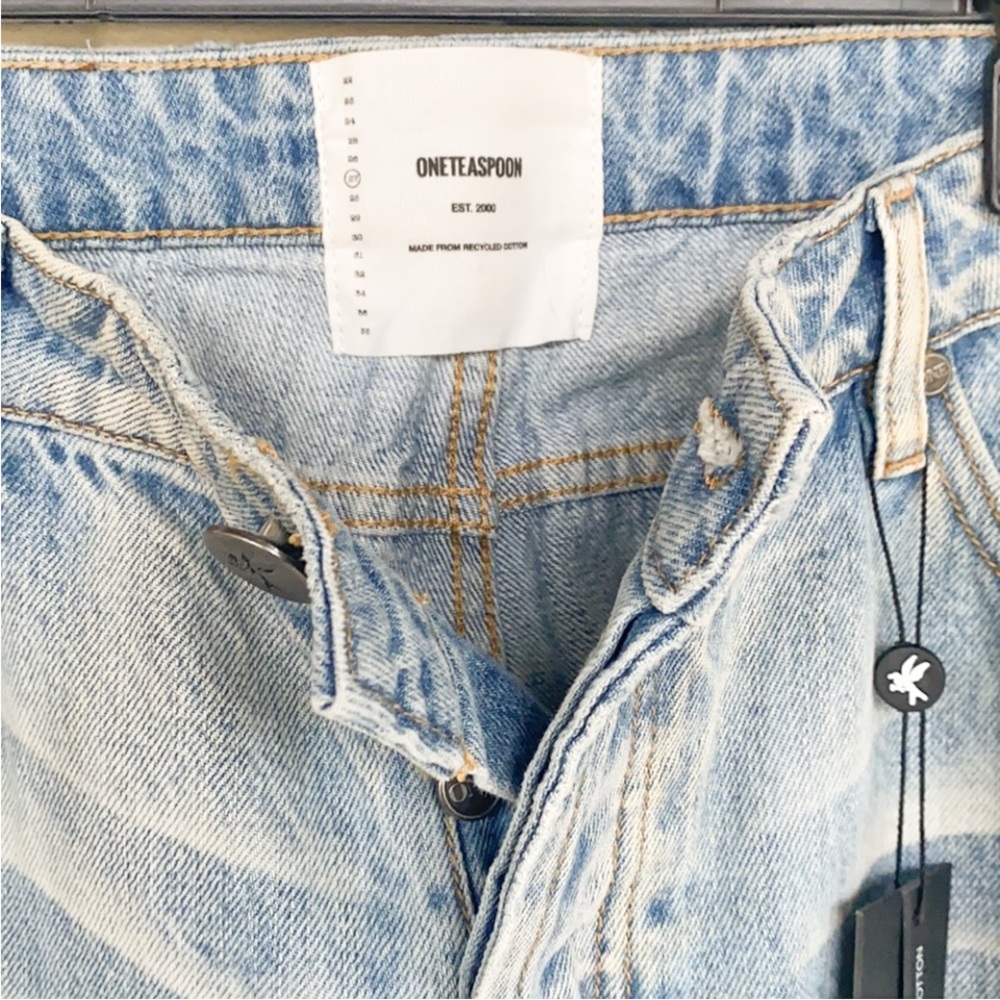 NWOT One Teaspoon Kansas Blue Trashed Saints Boyfriend Jean 27 - Picture 7 of 9